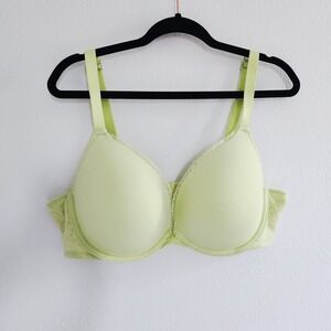 Cacique Boost Plunge Underwire Bra Lime Green Lace Size 40DD